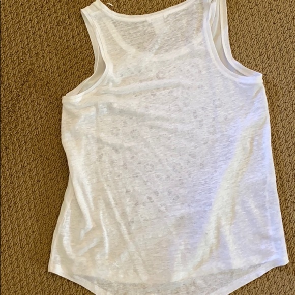 Club Monaco Carrie Silk Linen Blend Embroidered Tank - Picture 3 of 3
